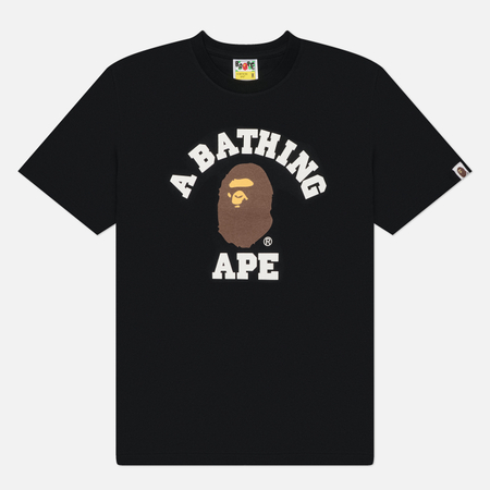 фото Мужская футболка a bathing ape college, цвет чёрный, размер xxl
