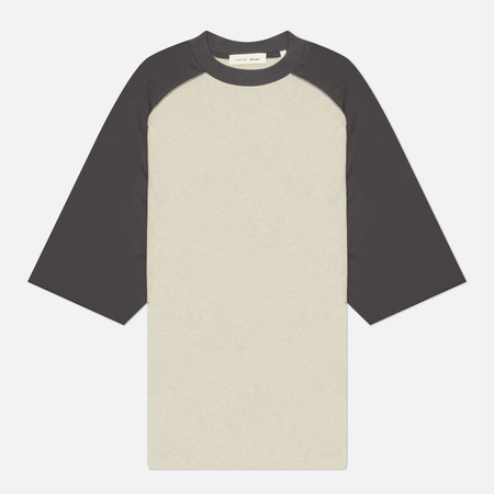 фото Мужская футболка fear of god essentials signature baseball, цвет серый, размер xxl