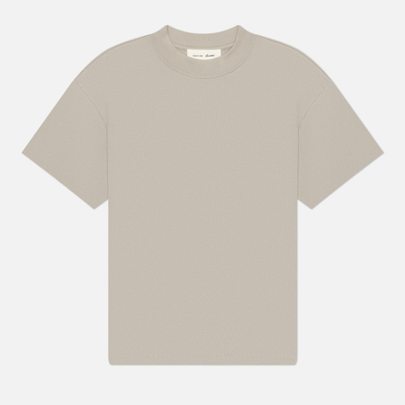 фото Мужская футболка fear of god essentials signature essential, цвет бежевый, размер l