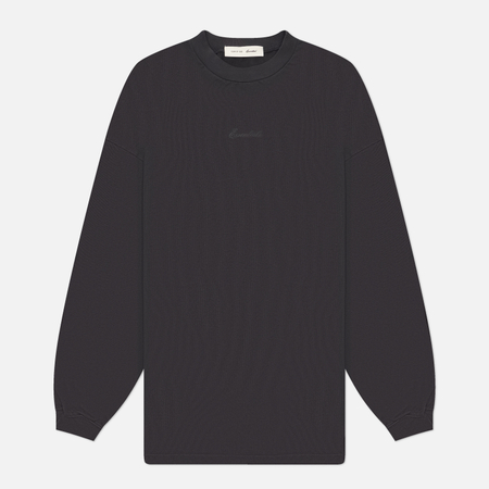фото Мужской лонгслив fear of god essentials signature 90's, цвет чёрный, размер xl