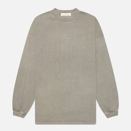 фото Мужской лонгслив fear of god essentials signature 90's, цвет бежевый, размер l