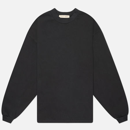 фото Женский лонгслив fear of god essentials signature 90's fit, цвет чёрный, размер s