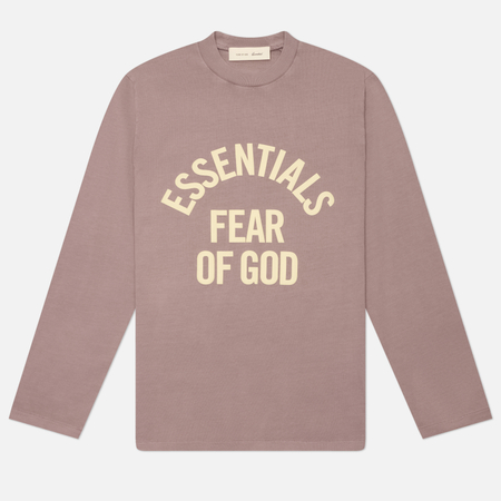 фото Женский лонгслив fear of god essentials campus classic, цвет розовый, размер s