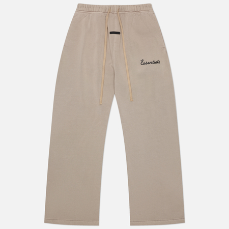 фото Мужские брюки fear of god essentials training classic fit flare, цвет бежевый, размер l