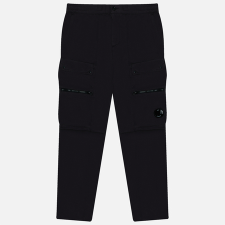 фото Мужские брюки c.p. company microreps regular utility, цвет чёрный, размер 46