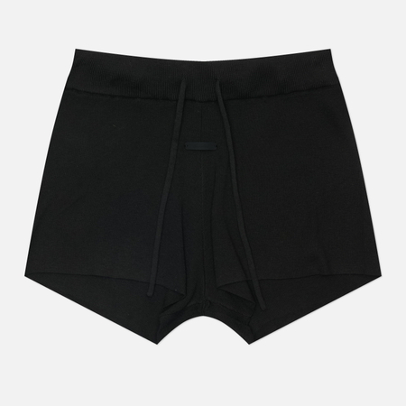 фото Женские шорты fear of god essentials knit running, цвет чёрный, размер l
