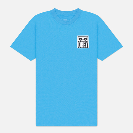 фото Мужская футболка obey eyes icon 2, цвет синий, размер m