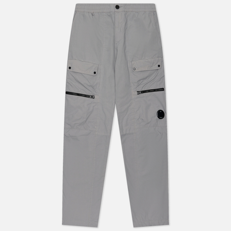 фото Мужские брюки c.p. company micro reps cargo track, цвет серый, размер 46
