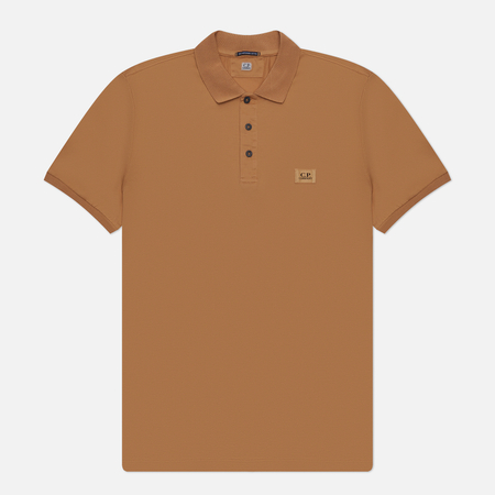 фото Мужское поло c.p. company 70/2 mercerized jersey, цвет оранжевый, размер s