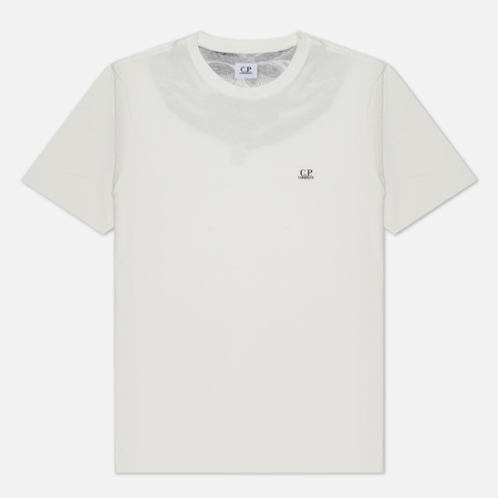 фото Мужская футболка c.p. company 30/1 jersey goggle, цвет белый, размер s