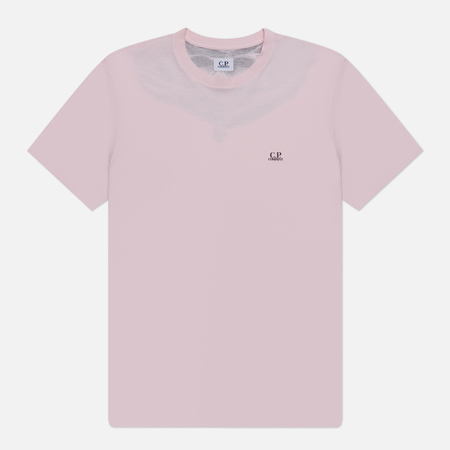 фото Мужская футболка c.p. company 30/1 jersey goggle, цвет розовый, размер s