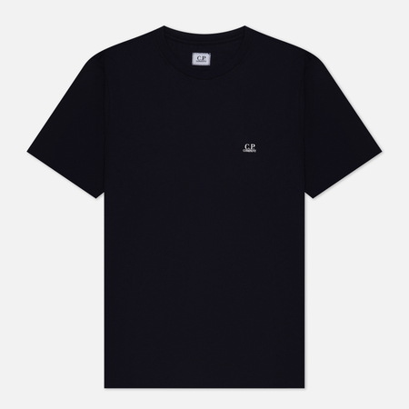 фото Мужская футболка c.p. company 30/1 jersey goggle, цвет синий, размер s