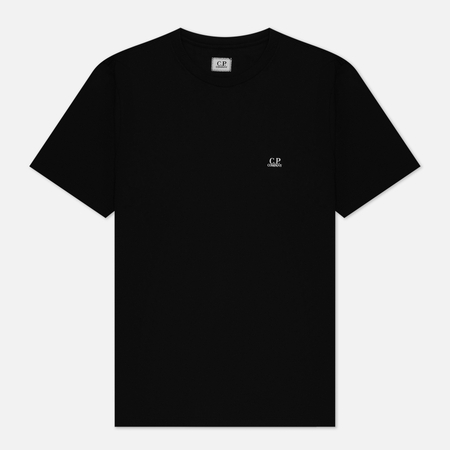 фото Мужская футболка c.p. company 30/1 jersey goggle, цвет чёрный, размер s