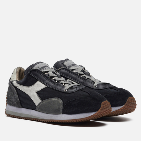 фото Мужские кроссовки diadora heritage equipe dirty stone wash, цвет чёрный, размер 40.5 eu