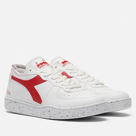 фото Мужские кроссовки diadora heritage mi basket row cut 2030, цвет белый, размер 40.5 eu