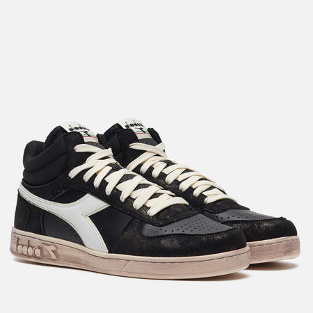 фото Кроссовки diadora magic basket demi stained, цвет чёрный, размер 37 eu