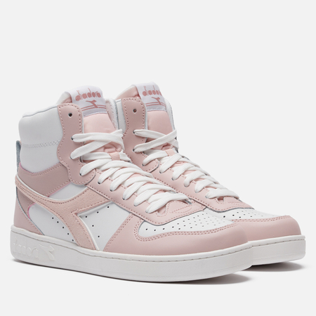 фото Женские кроссовки diadora magic basket mid leather, цвет розовый, размер 36.5 eu