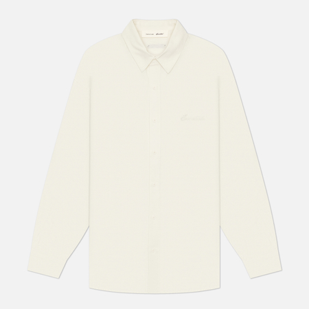 фото Мужская рубашка fear of god essentials signature button up, цвет белый, размер s