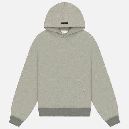 фото Мужская толстовка fear of god essentials signature classic hoodie, цвет серый, размер l