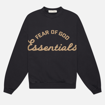 фото Мужская толстовка fear of god essentials training 90's crewneck, цвет чёрный, размер xl