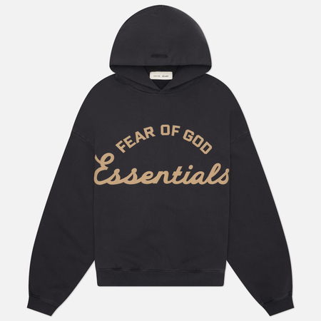 фото Мужская толстовка fear of god essentials training 90's hoodie, цвет чёрный, размер xxl
