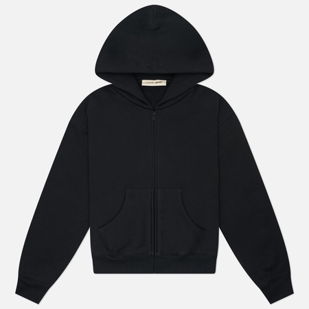 фото Женская толстовка fear of god essentials classic full-zip hoodie, цвет чёрный, размер l