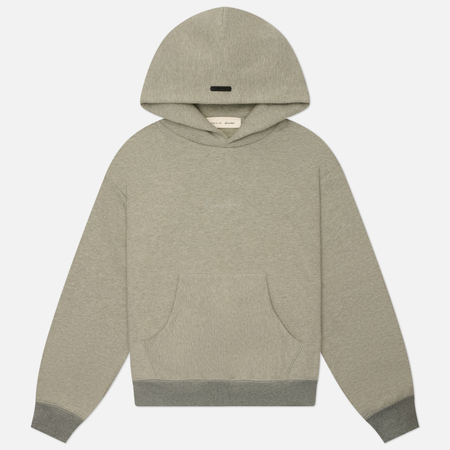 фото Женская толстовка fear of god essentials signature classic hoodie, цвет серый, размер s