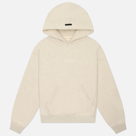 фото Женская толстовка fear of god essentials signature classic hoodie, цвет бежевый, размер m