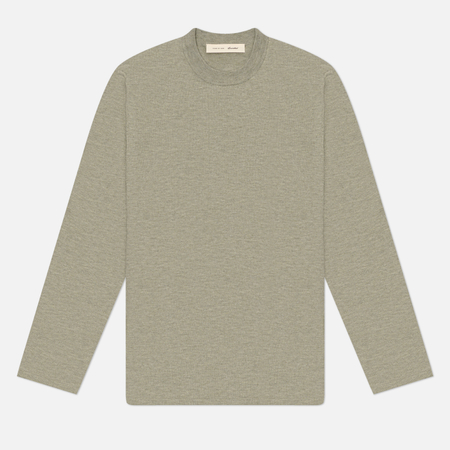 фото Женский лонгслив fear of god essentials classic knit, цвет серый, размер m