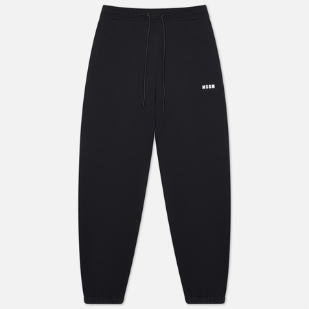 фото Женские брюки msgm micrologo basic unbrushed, цвет чёрный, размер xs