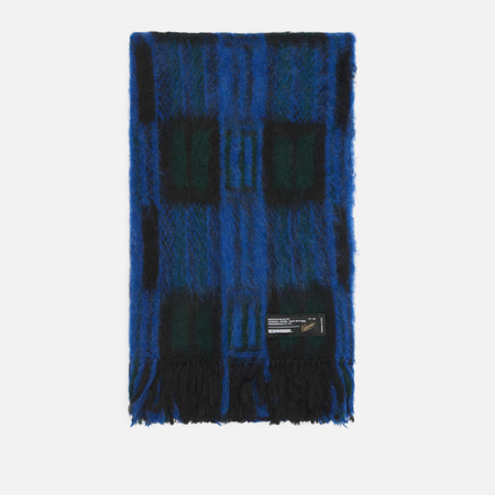 фото Шарф neighborhood mohair check muffler, цвет синий