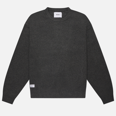 фото Мужской свитер wtaps crew neck nyco, цвет чёрный, размер s