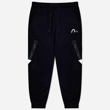 фото Мужские брюки evisu evisukuro 3d paneling, цвет чёрный, размер s