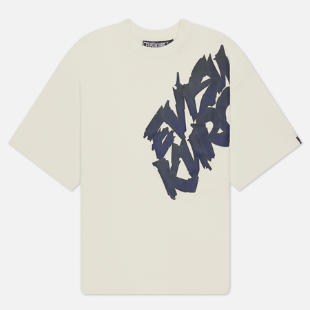 фото Мужская футболка evisu evisukuro with gradient print logo, цвет белый, размер s