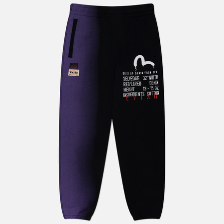 фото Мужские брюки evisu seagull print slogan print, цвет фиолетовый, размер s