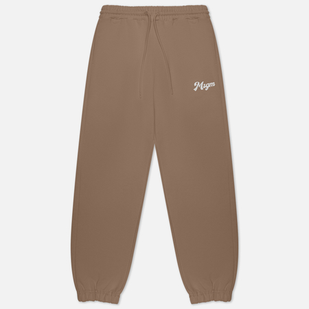 фото Женские брюки msgm small print, цвет бежевый, размер s