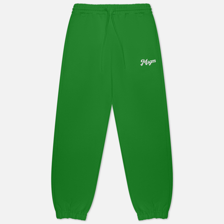 фото Женские брюки msgm small print, цвет зелёный, размер xs