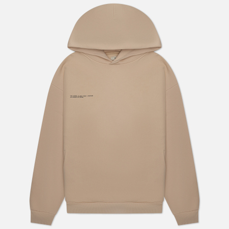 фото Мужская толстовка pangaia 365 basic signature hoodie, цвет бежевый, размер xxs