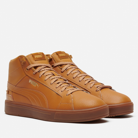 фото Мужские кроссовки puma serve pro mid ptx, цвет коричневый, размер 40 eu