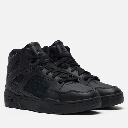 фото Мужские кроссовки puma slipstream hi leather, цвет чёрный, размер 43 eu