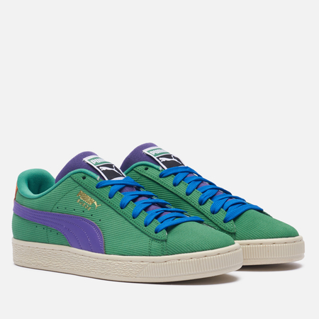 фото Кроссовки puma suede cord, цвет зелёный, размер 37 eu