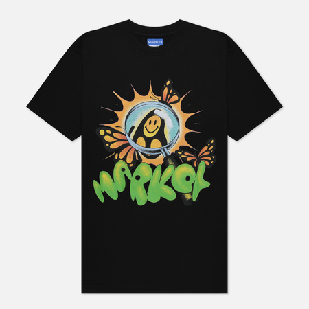 фото Мужская футболка market smiley through the looking glass, цвет чёрный, размер s