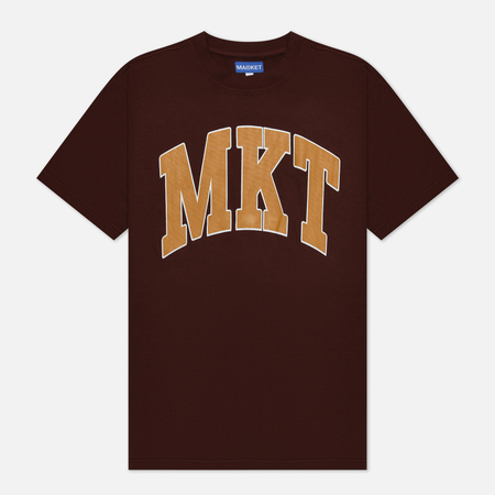 фото Мужская футболка market mkt arc, цвет коричневый, размер s