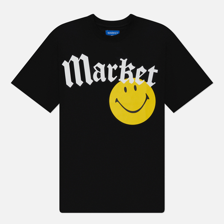 фото Мужская футболка market smiley gothic, цвет чёрный, размер s