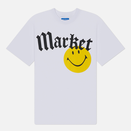 фото Мужская футболка market smiley gothic, цвет белый, размер s