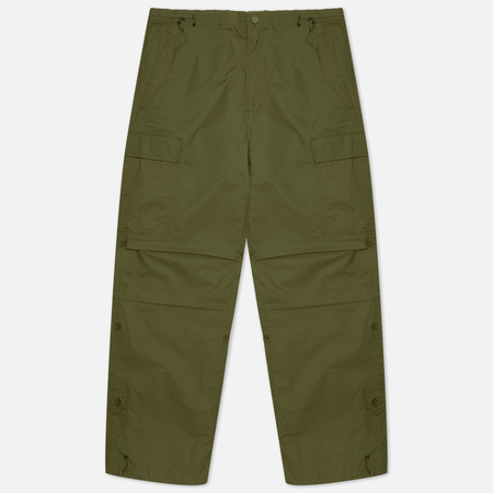 фото Мужские брюки maharishi original cargo snocord loose fit, цвет оливковый, размер m