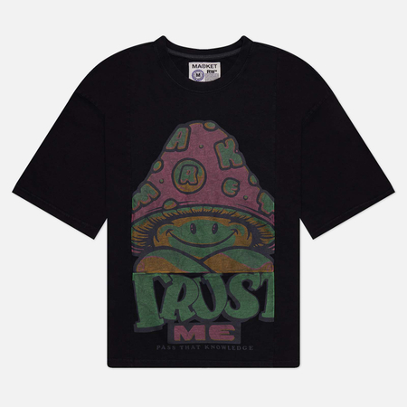 фото Мужская футболка market reverse weave 4 panel rework 4, цвет чёрный, размер m