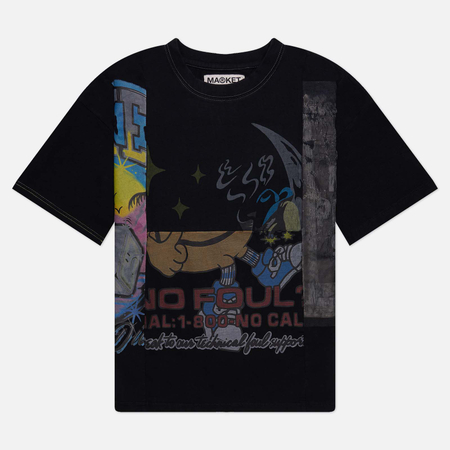 фото Мужская футболка market reverse weave 6 panel rework 3, цвет чёрный, размер s