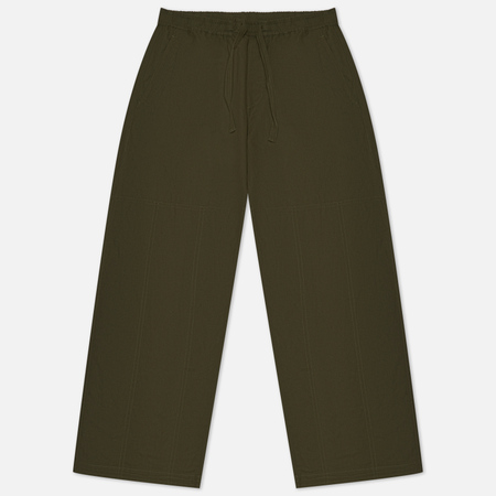 фото Мужские брюки maharishi hemp hikeshi work track, цвет оливковый, размер s