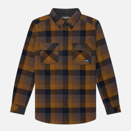 фото Мужская рубашка kavu buffaroni, цвет коричневый, размер xl